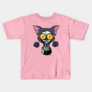 Gas Mask Kitty Kids T-Shirt